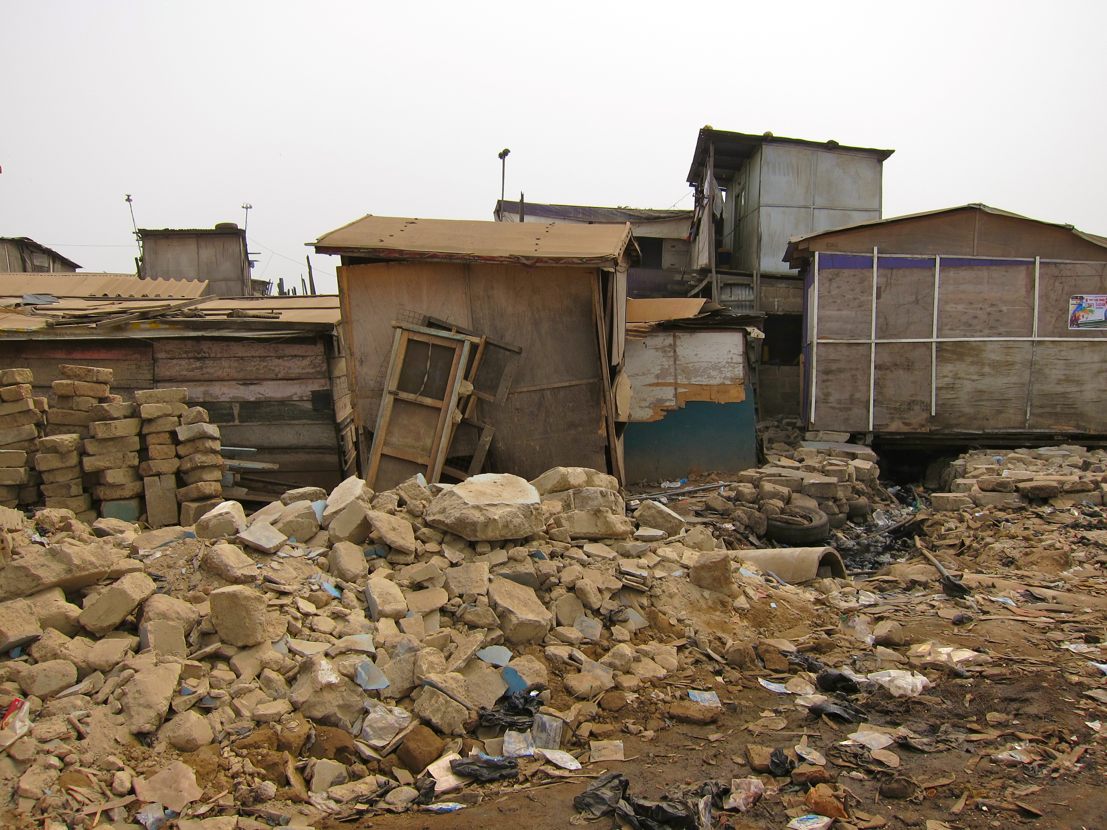 Debris after demolitions in Old Fadama by Slum Dwellers International via flickr, CC BY 2.0