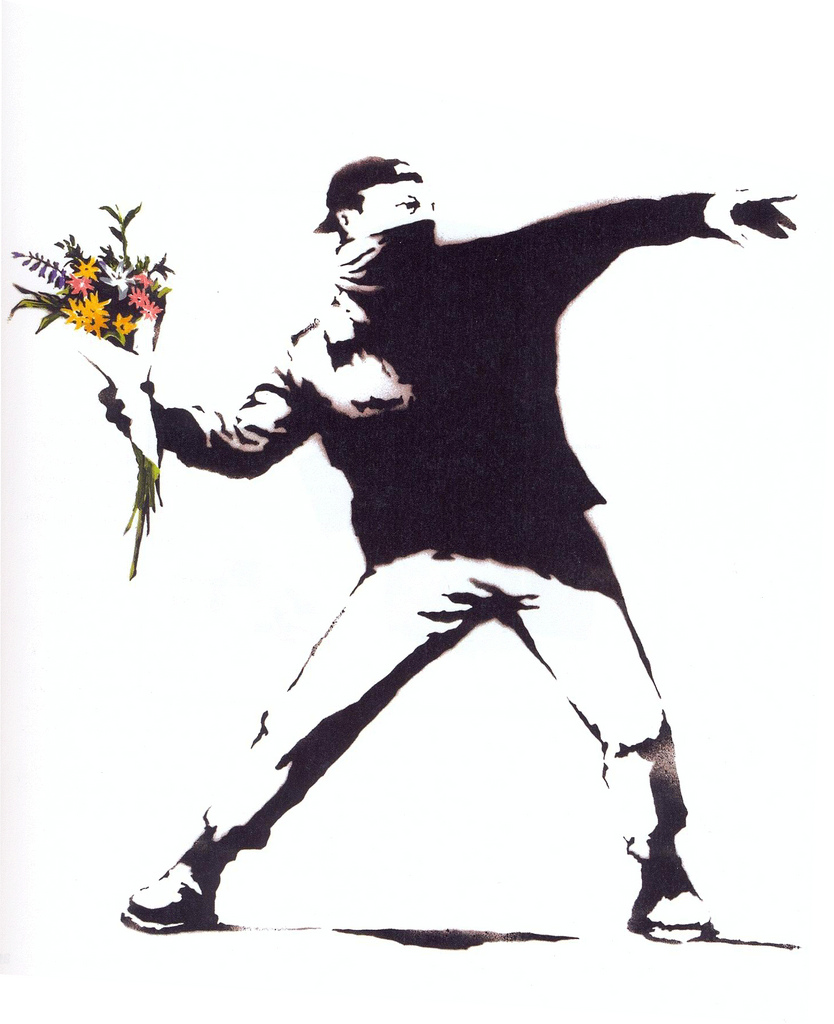 Banksy Flower Bomber